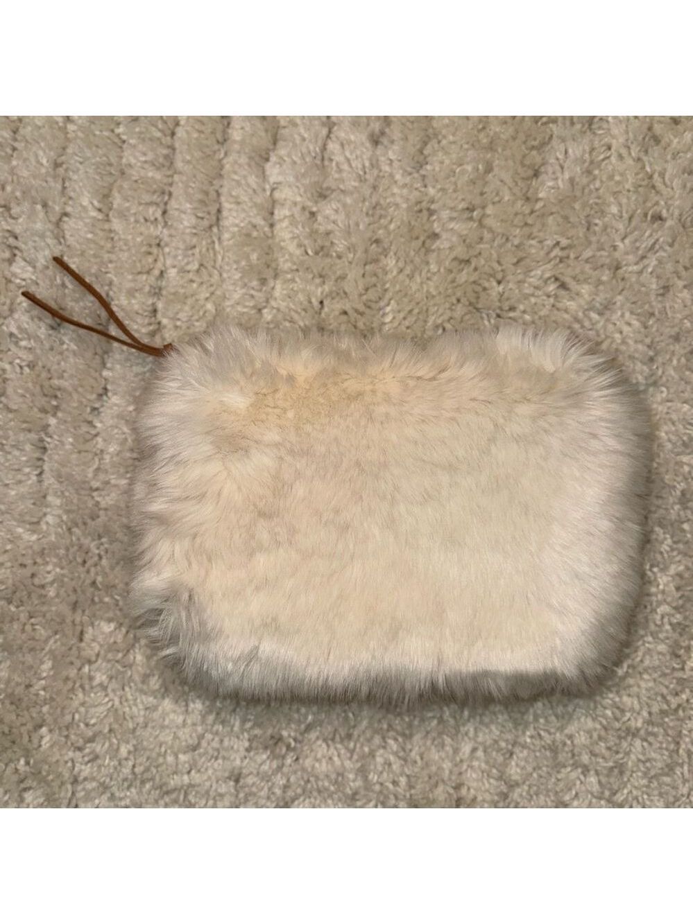 Nordstrom Faux Fur Pouch Ivory - Picture 3 of 8
